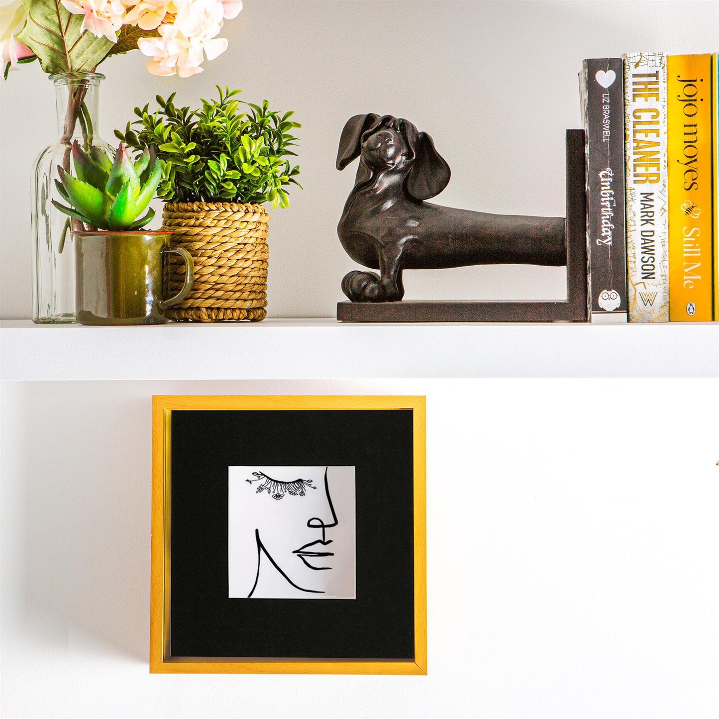 8" x 8" Light Wood 3D Deep Box Photo Frame - with 4" x 4" Mount