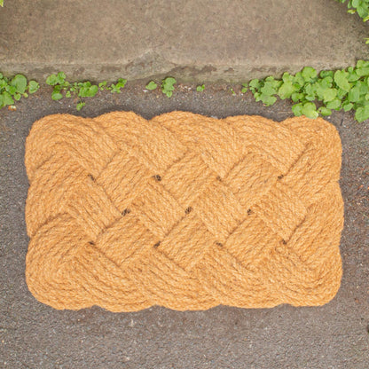 68cm x 43cm Natural Coir Knotted Door Mat