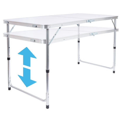 Height Adjustable Aluminium Folding Picnic Table