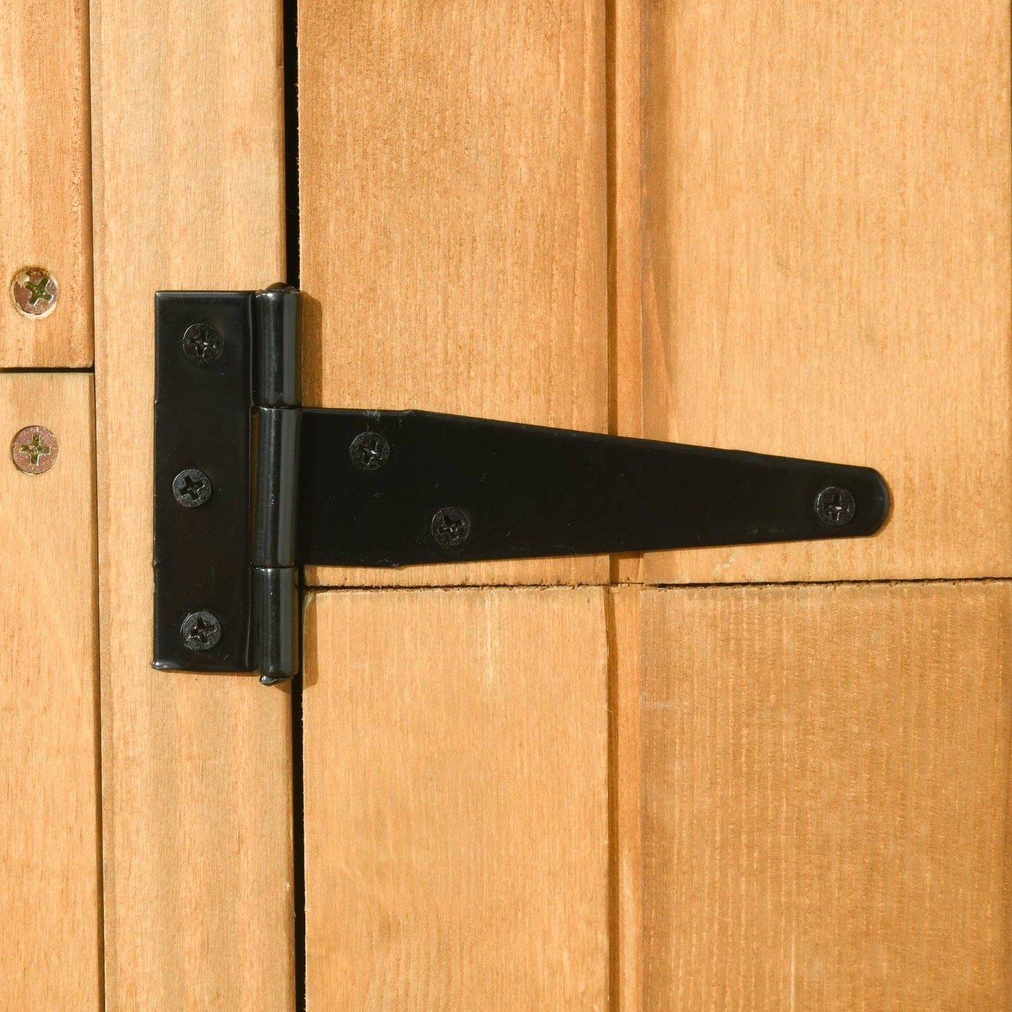 Rustica 179cm Single Door Apex Garden Store Fir Wood Teak by Steadfast