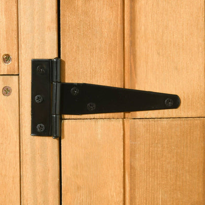 Rustica 179cm Single Door Apex Garden Store Fir Wood Teak by Steadfast