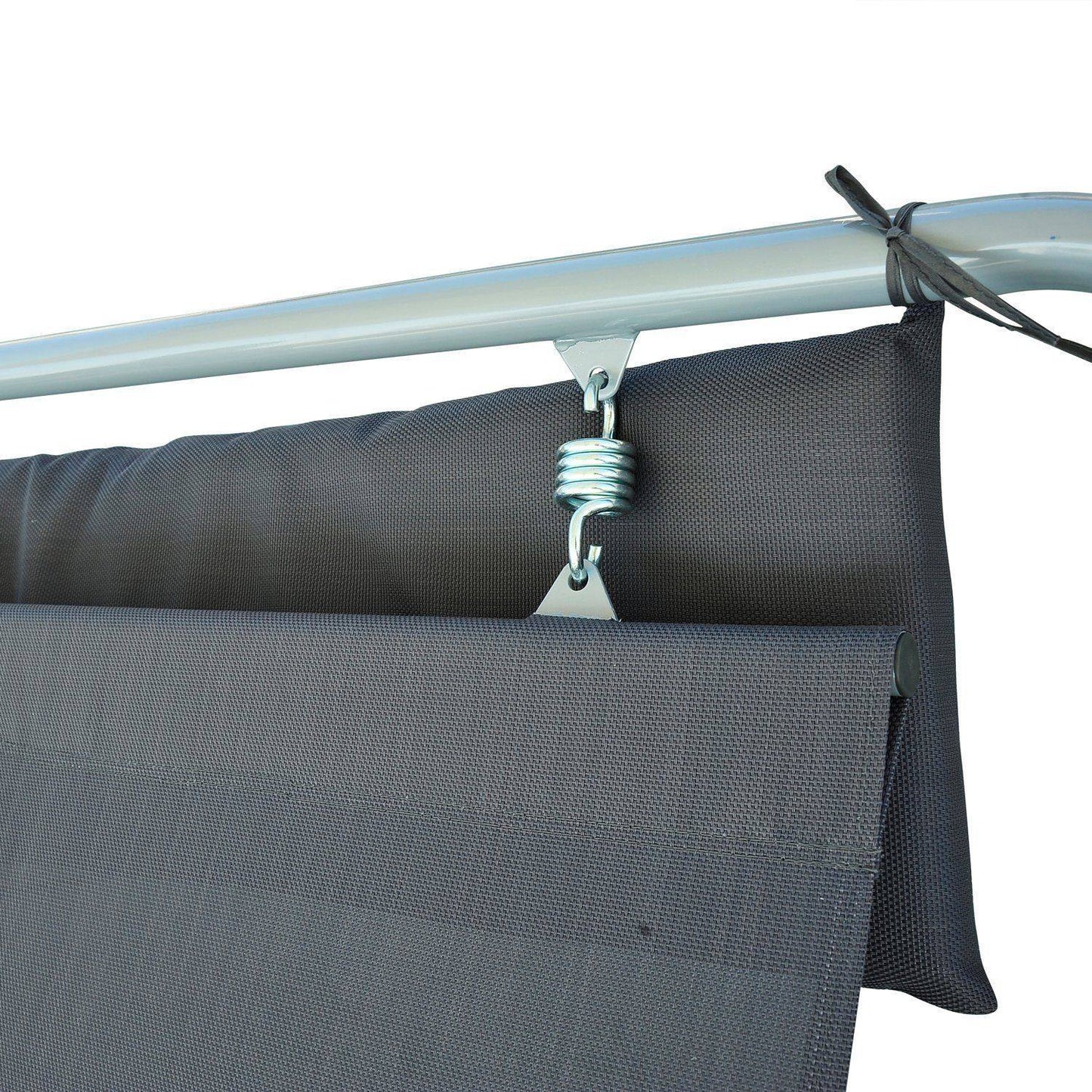 Rocking Swing Relaxing Day Bed Outdoor Single Sun Lounger Hammock - Grey