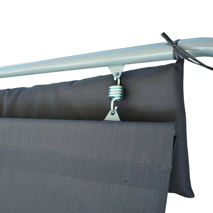 Rocking Swing Relaxing Day Bed Outdoor Single Sun Lounger Hammock - Grey
