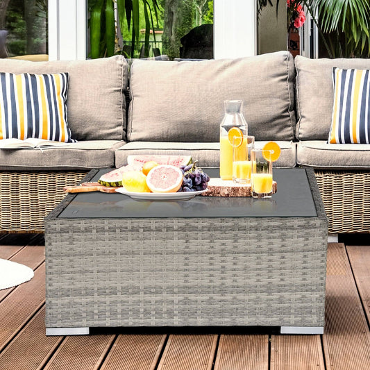Square PE Wicker Rattan Table
