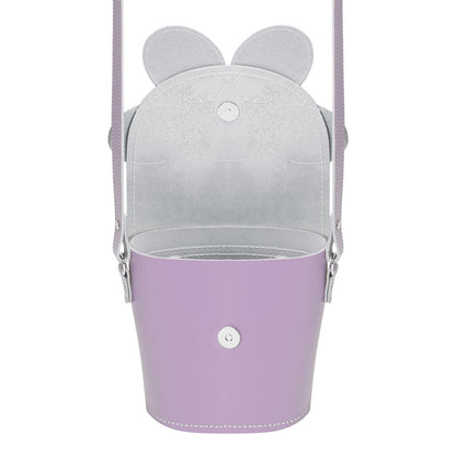 Handmade Leather Daisy Barrel Bag - Pastel Violet