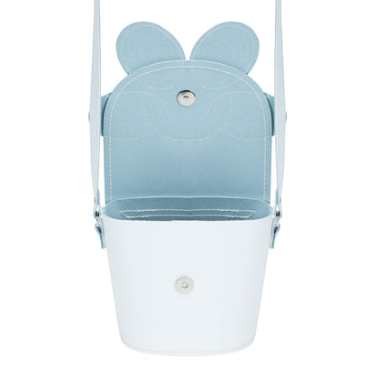 Handmade Leather Daisy Barrel Bag - White