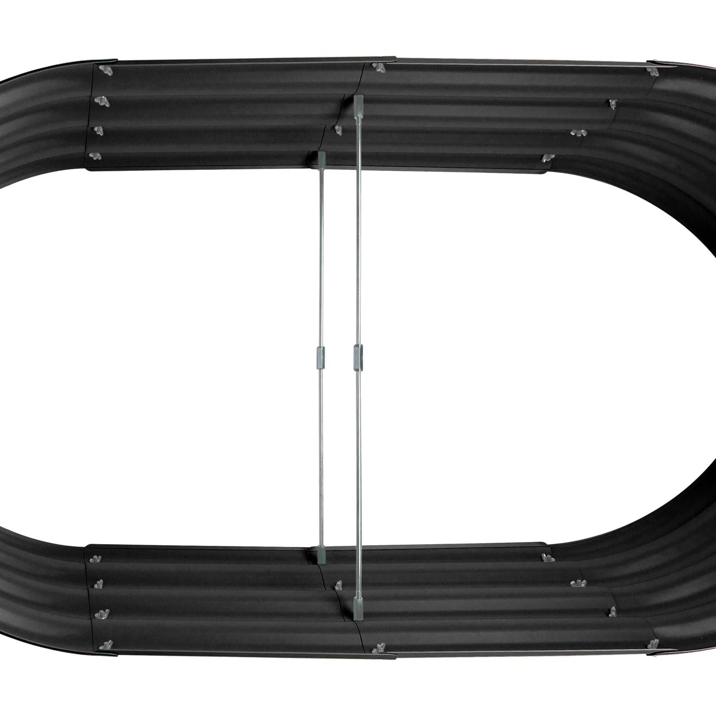 120cm x 60cm Rounded Galvanised Steel Raised Garden Bed