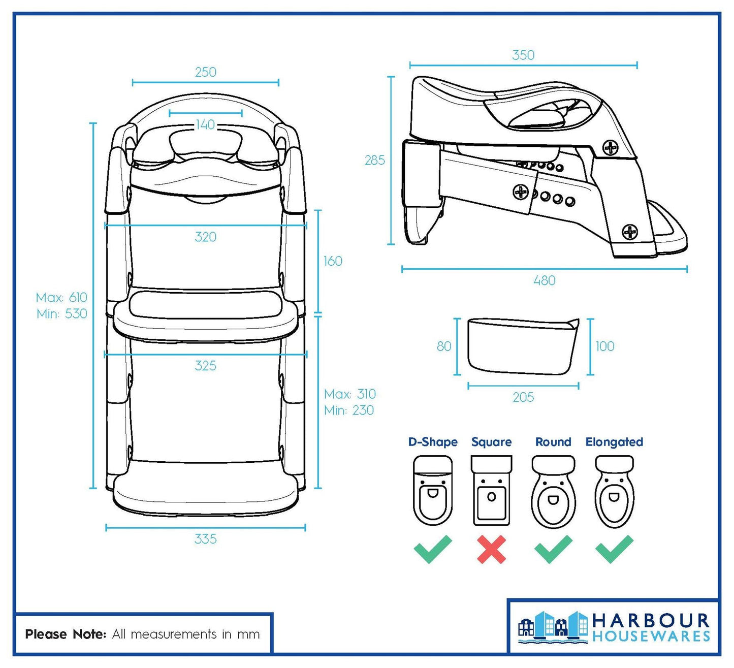 White Adjustable 2-in-1 Potty Training Toilet Seat