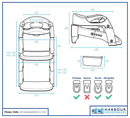 White Adjustable 2-in-1 Potty Training Toilet Seat
