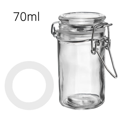 Small Glass Storage Jar Seals - Pack of Six