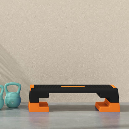 15cm/20cm/25cm Exercise Stepper for Home Workout, Aerobic Step Platform, Orange | SPORTNOW