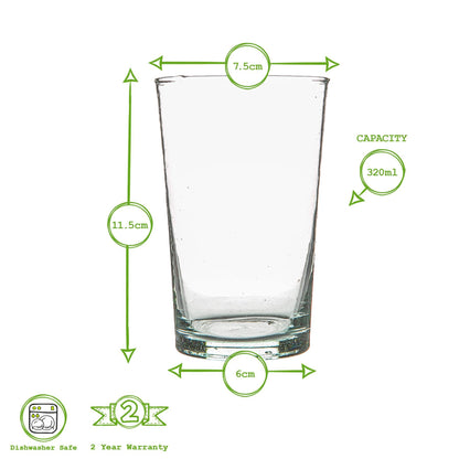 325ml Meknes Recycled Highball Glasses - Pack of Six