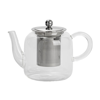 800ml Tall Glass Teapot with Stainless Steel Infuser