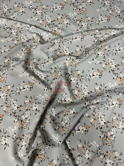 Delicate Cherry Blossom Print Fabric – Available in Satin, Crepe, Spandex & Chiffon | By Metre