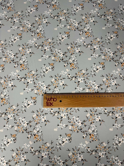 Delicate Cherry Blossom Print Fabric – Available in Satin, Crepe, Spandex & Chiffon | By Metre