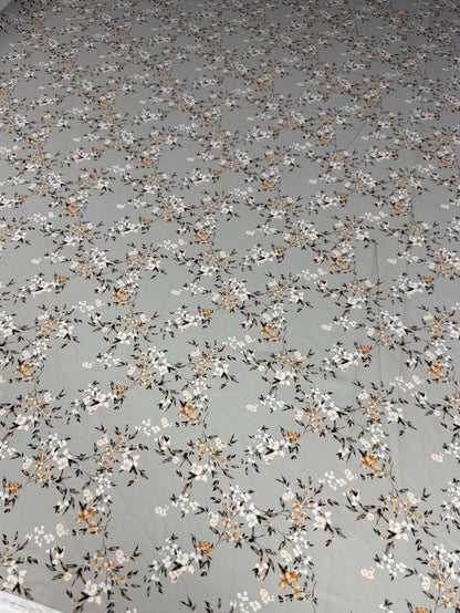 Delicate Cherry Blossom Print Fabric – Available in Satin, Crepe, Spandex & Chiffon | By Metre