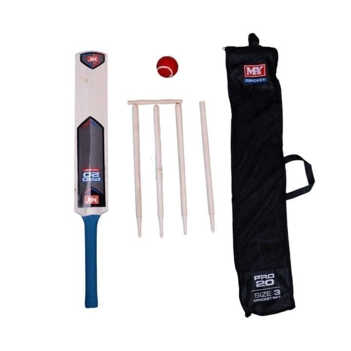 Novelty 8 Piece Wooden Cricket Set & Carry Bag