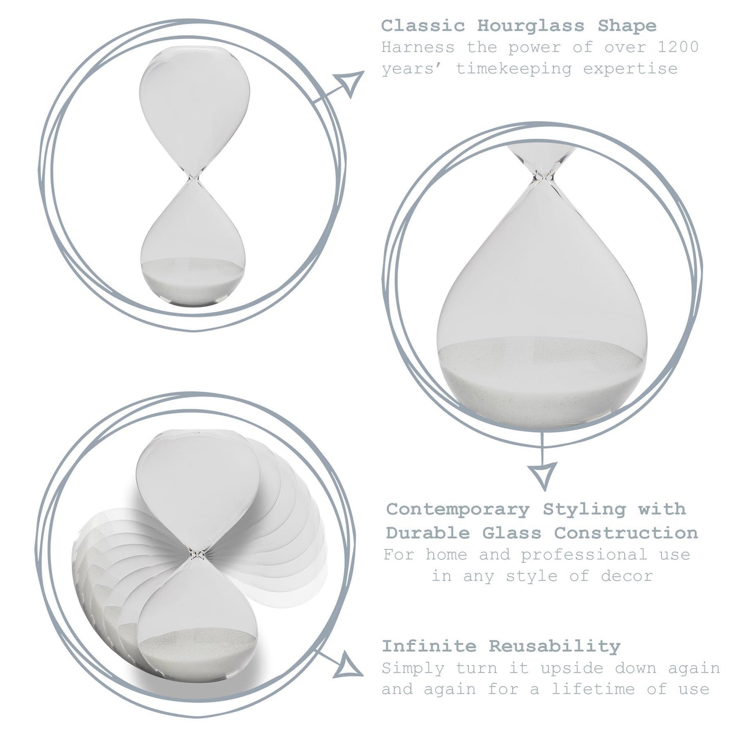 60 Minute Glass Sand Timer