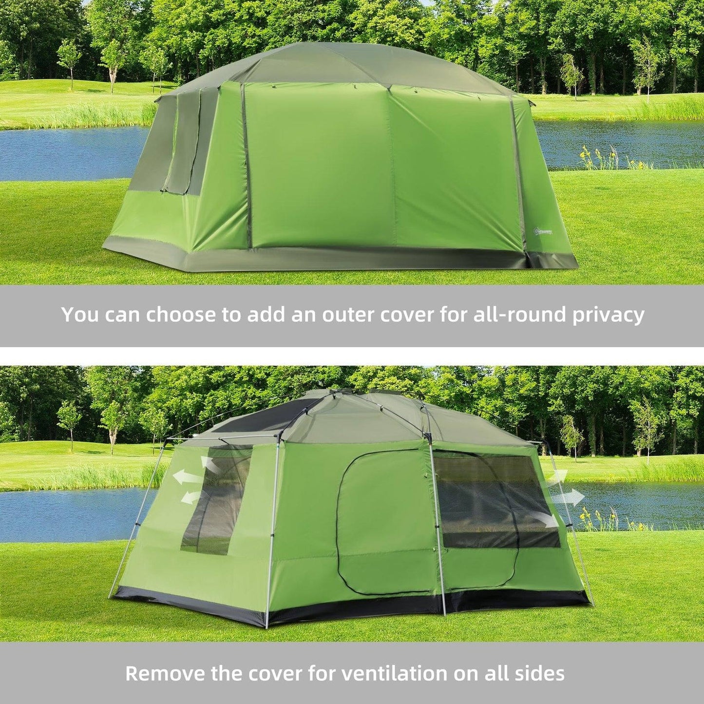 Tunnel Tent Camping Shelter w/ Porch