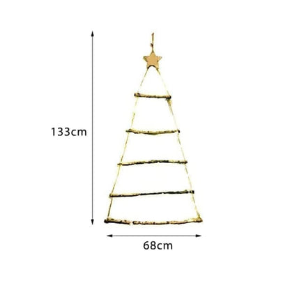 Set of Two LED Gold Spiralite Trees