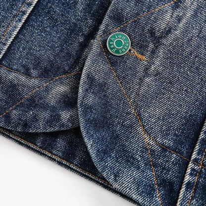 Distressed Punk Denim Jacket