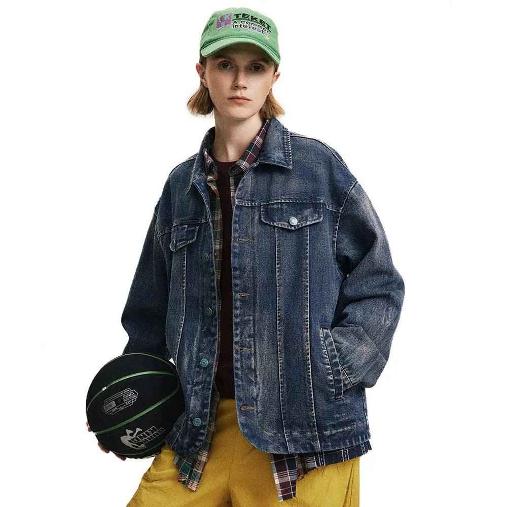 Distressed Punk Denim Jacket