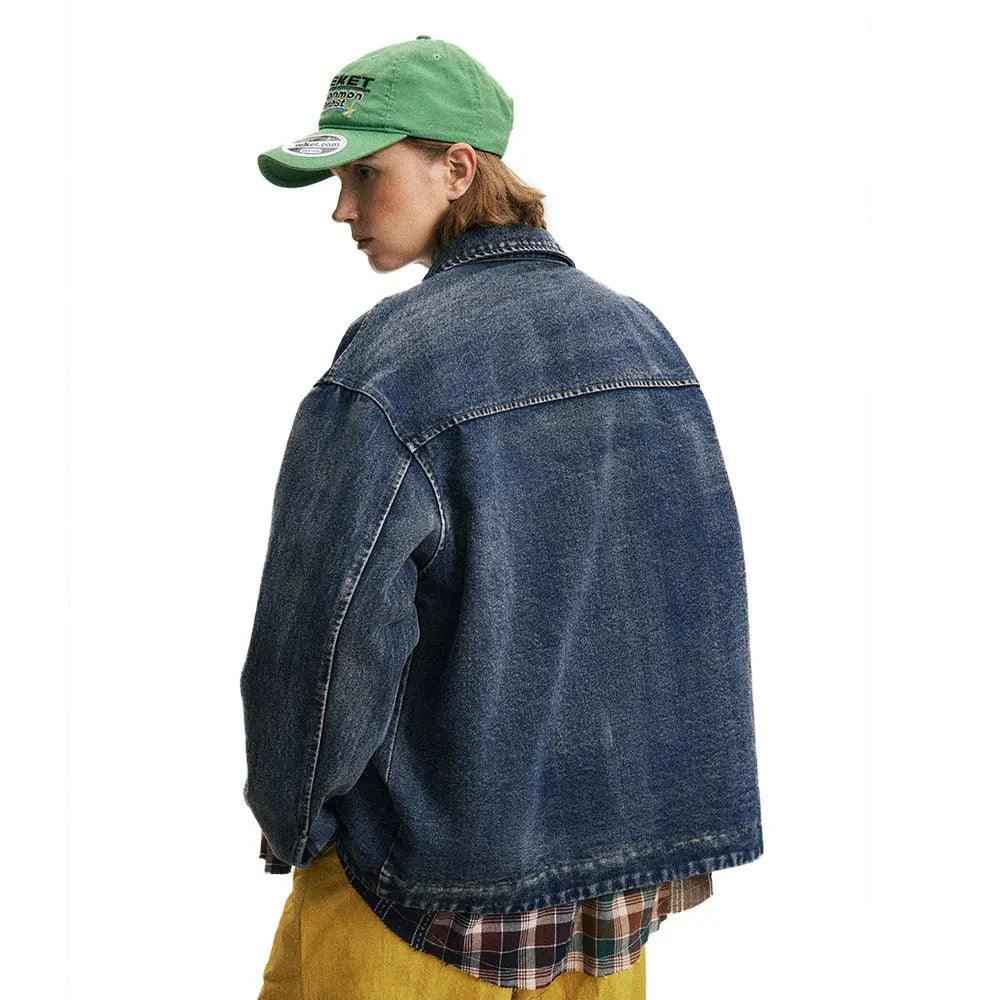 Distressed Punk Denim Jacket