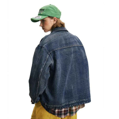 Distressed Punk Denim Jacket