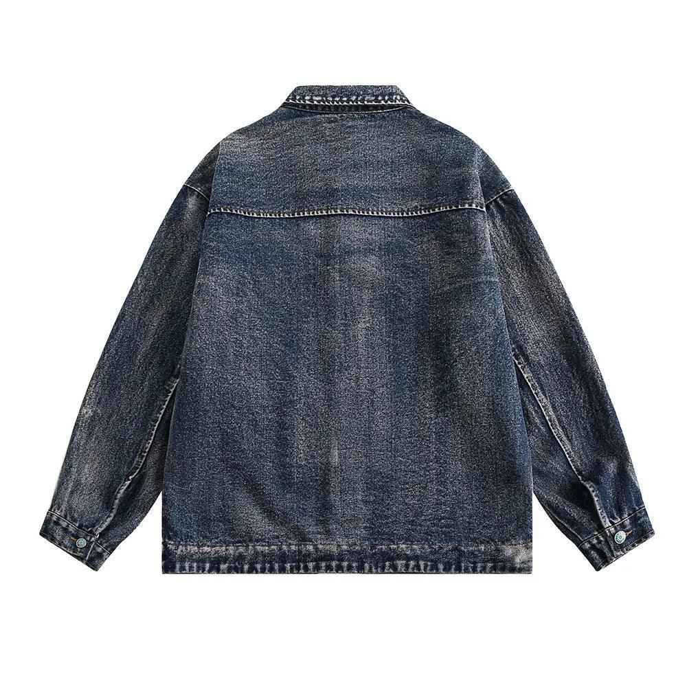 Distressed Punk Denim Jacket