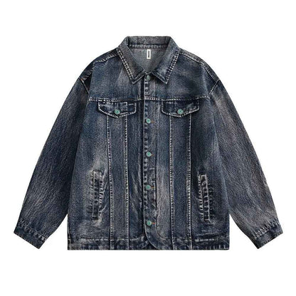 Distressed Punk Denim Jacket