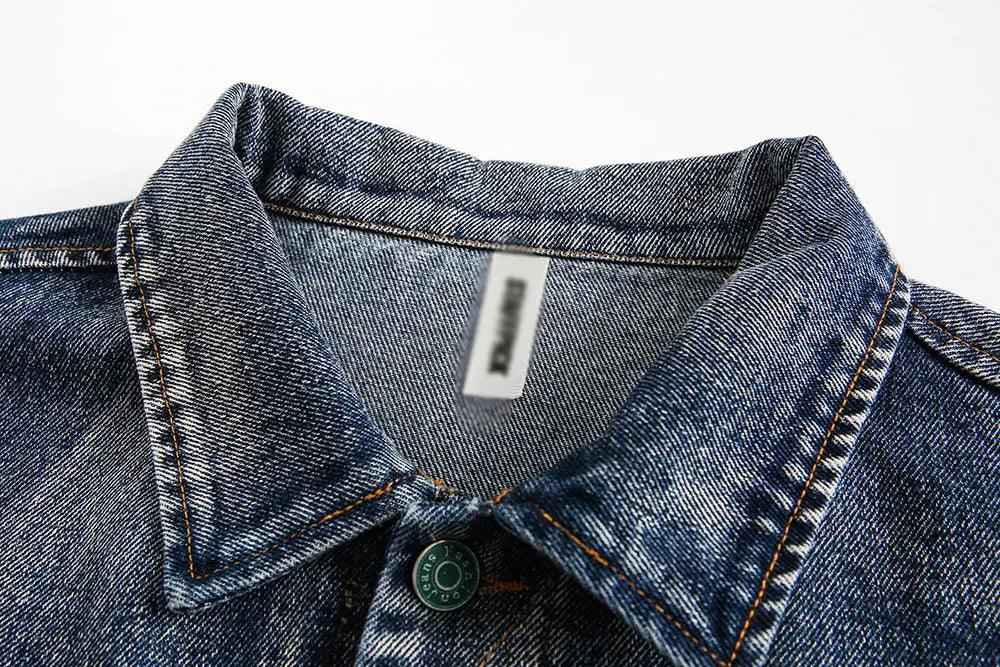 Distressed Punk Denim Jacket