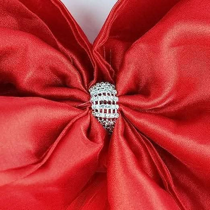 Christmas Red Diamante Door Bow Xmas Celebration Home Décor Bow