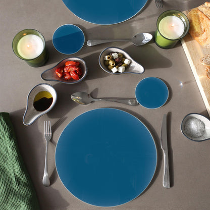 30cm Round Glass Placemats - Pack of Six