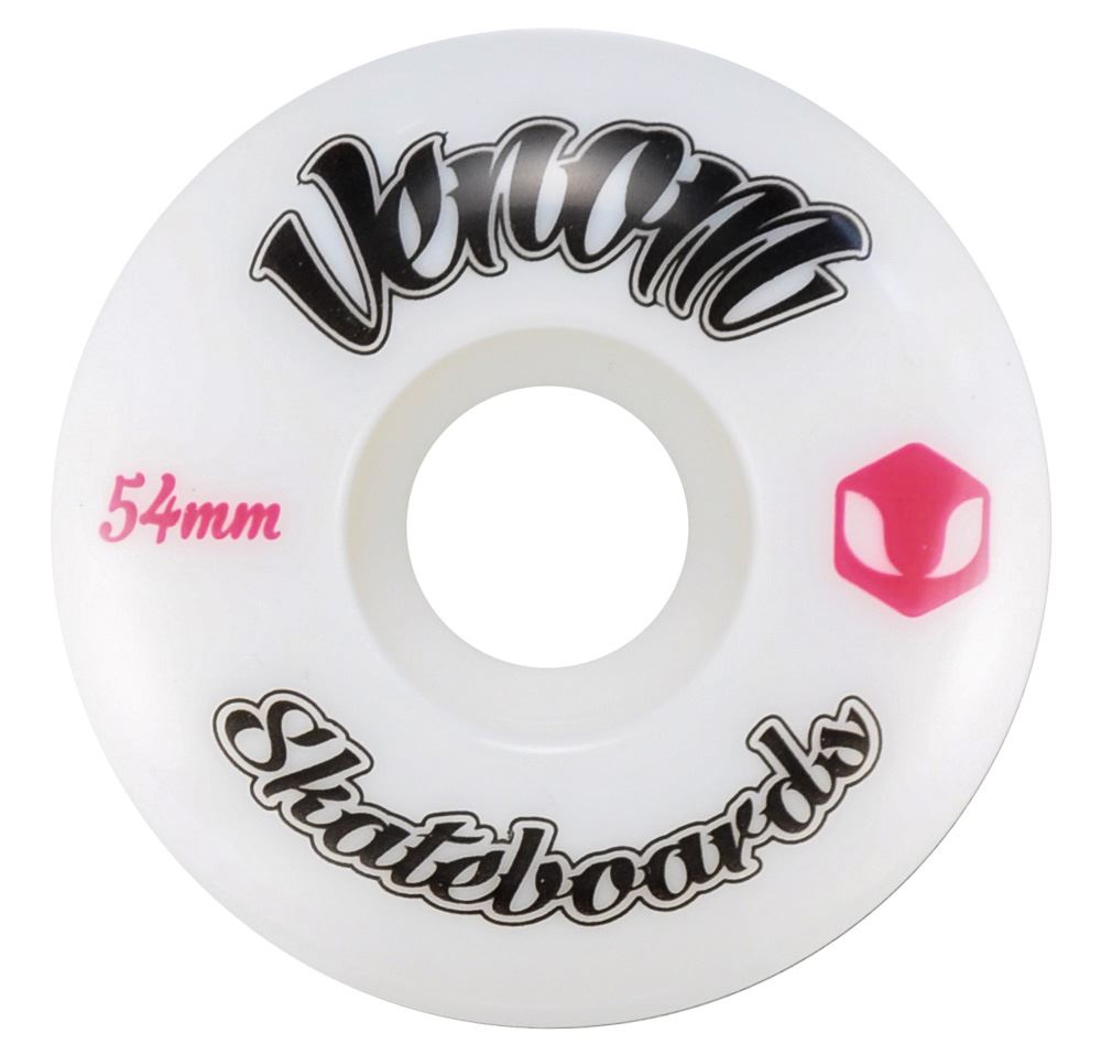 Venom Logo White Skateboard Wheels 50-60mm