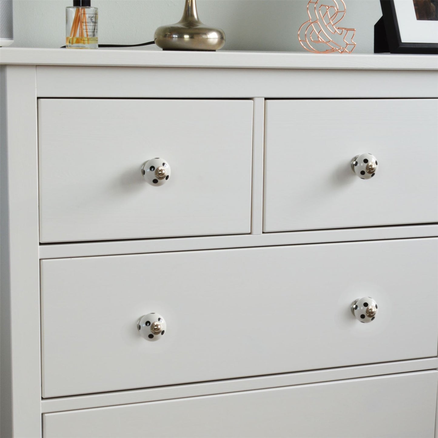 Round Spot Ceramic Cabinet Knob