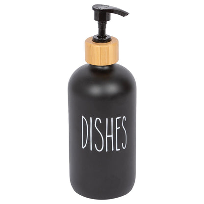 500ml Black Glass Dish Soap Dispenser