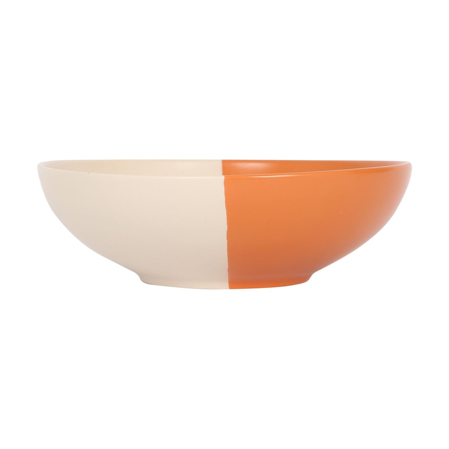 Colour Block Stoneware Pasta Bowl - 20.5cm