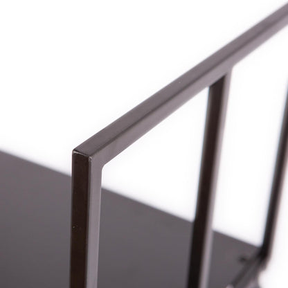 Black Fireside Log Storage Rack