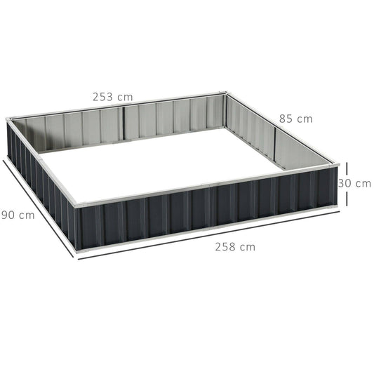 645L Metal Raised Garden Bed