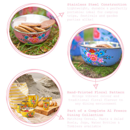 Pansy 14.5cm Hand-Painted Picnic Snack Bowl