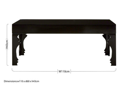 Luis Black High Gloss Coffee Table