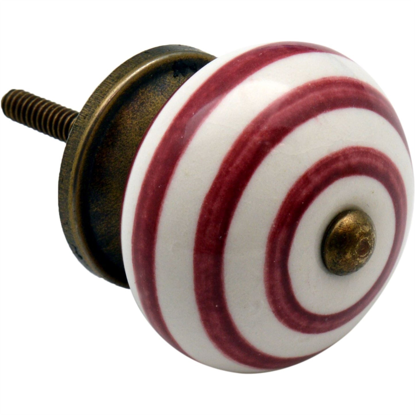 Round Stripe Ceramic Cabinet Knob