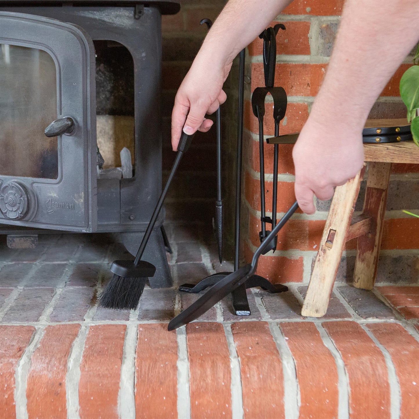 5pc Black 'Slindon' Fireside Companion Set