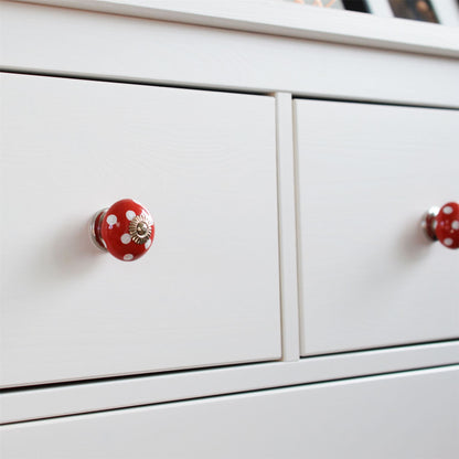 Round Spot Ceramic Cabinet Knob