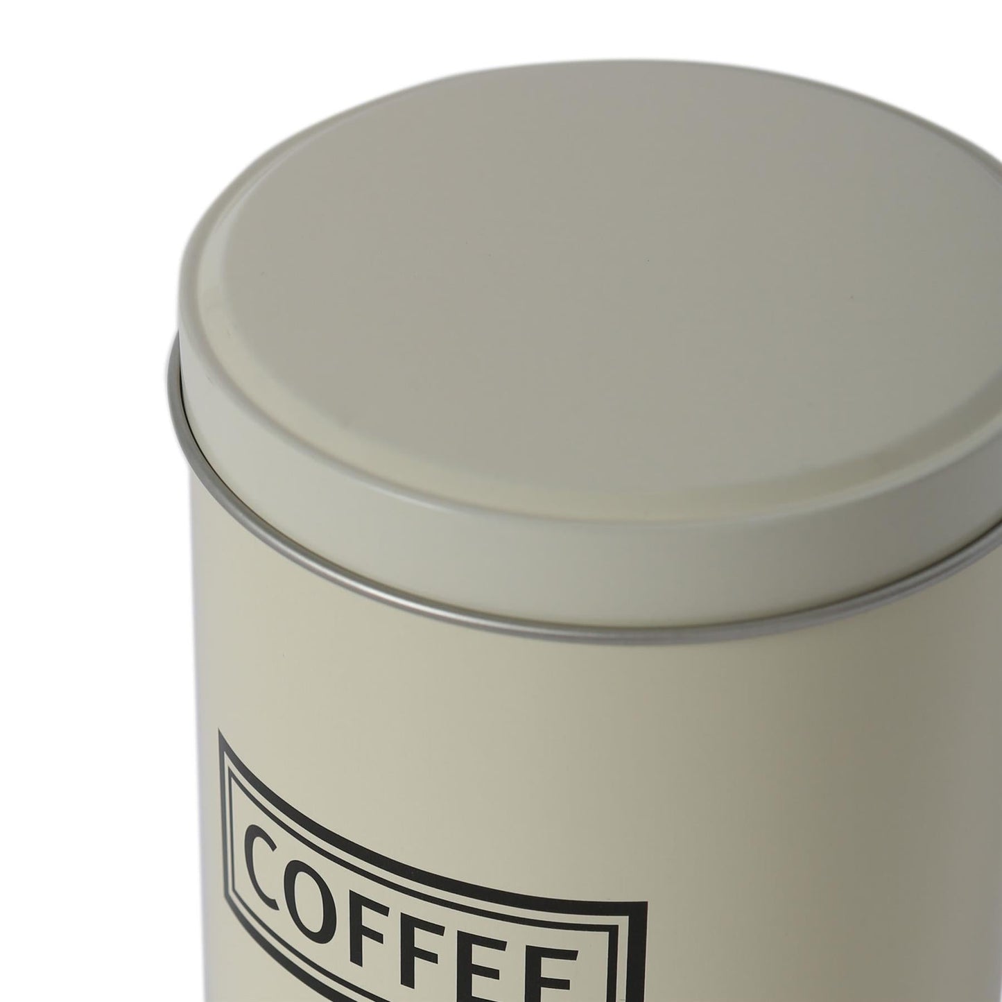 3pc Round Metal Tea Coffee Sugar Canister Set