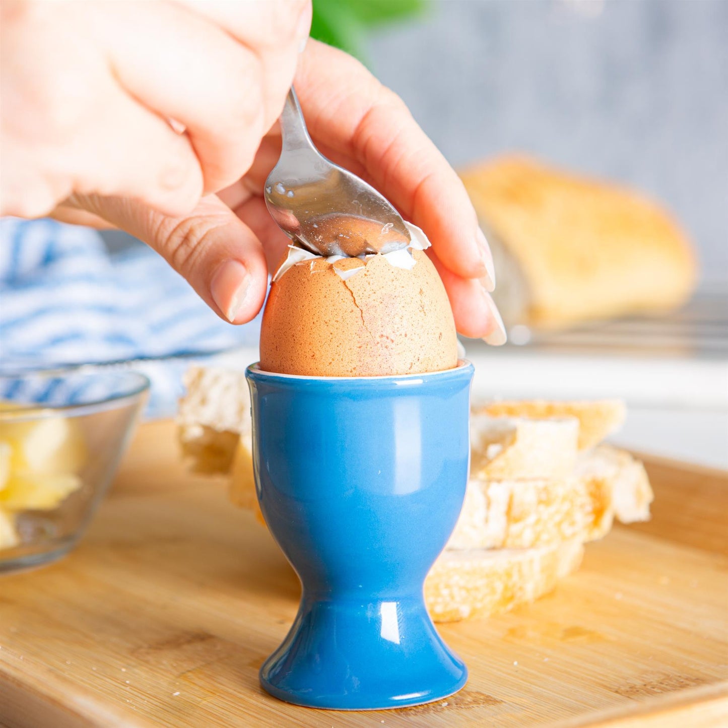Coloured Stoneware Egg Cups - Pack of Two