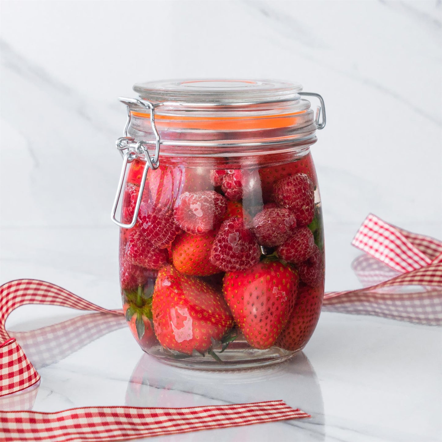 750ml Air tight Classic Glass Storage Jar + Four Free Coloured Seals