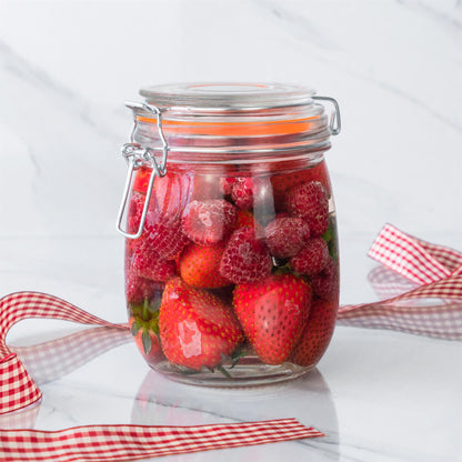 750ml Air tight Classic Glass Storage Jar + Four Free Coloured Seals