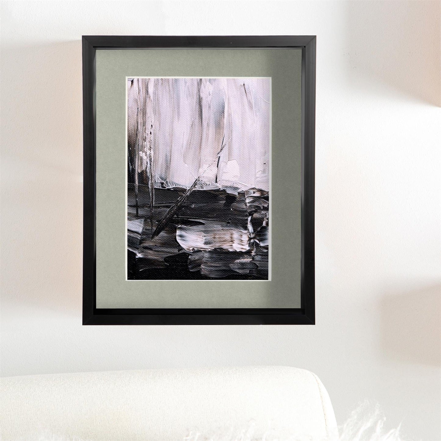 8" x 10" Black 3D Deep Box Photo Frame - with 5" x 7" Mount