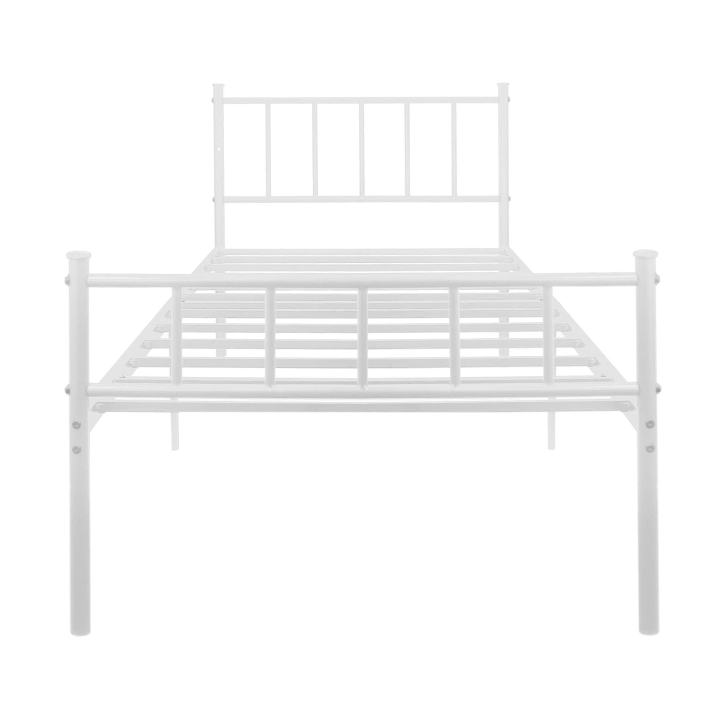 3ft Single Metal Bed Frame - White